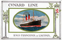 Front Cover RMS Franconia and RMS Laconia of the Cunard Line.