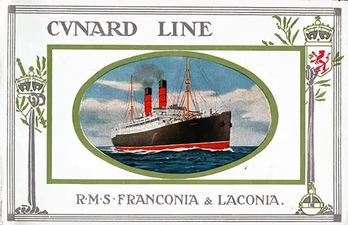 Front Cover RMS Franconia and RMS Laconia of the Cunard Line.