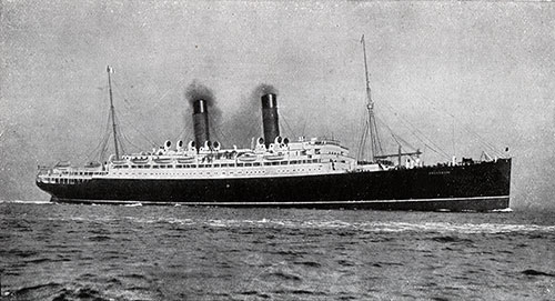 View of the RMS Laconia of the Cunard Line, Sunk by a German U-boat U-50 with 75 Passengers and 217 Crew Members Aboard.