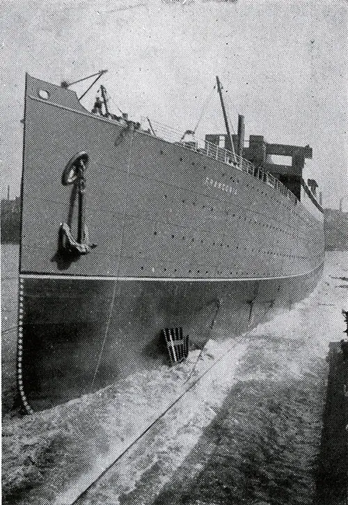 The Launch of the RMS Franconia - Taking the Water