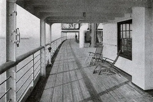 Promenade for Second Class Passengers on the RMS Scythia