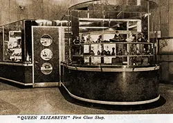 First Class Shop on the RMS Queen Elizabeth.