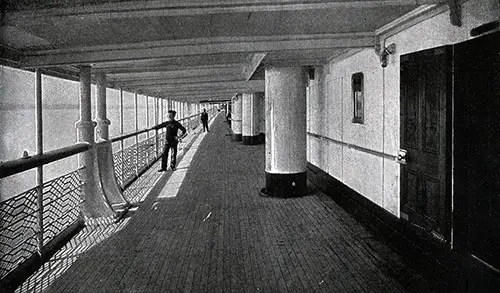 The Saloon Promenade of the Steamships Campania and the Lucania.