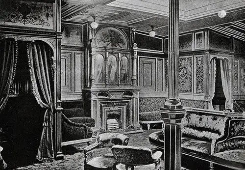 The Drawing Room of the Cunard Steamships Campania and the Lucania.