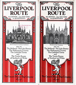 GGA Image ID # 1198639f30 Cover, The Liverpool Route from Boston and New York via Queenstown (Cobh)