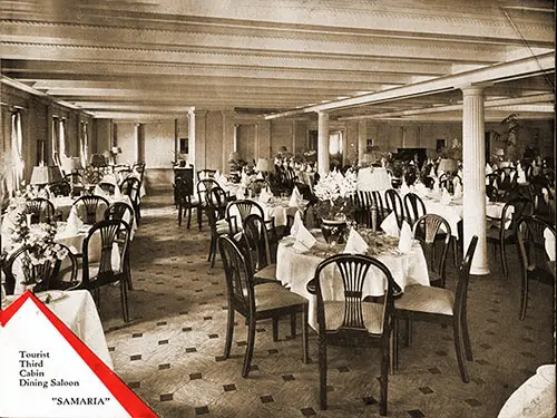 Tourist Third Cabin Dining Saloon on the Samaria