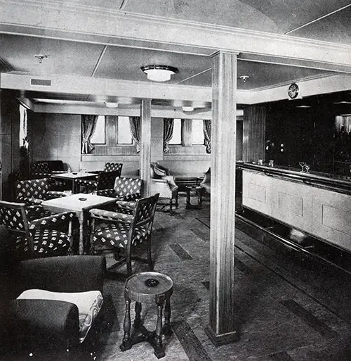 Tourist Class Smoking Room on the MV Britannic.