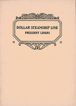 GGA Image ID # 11e32e73b7 Front Brochure Cover, Dollar Steamship Line President Liners from 1925.