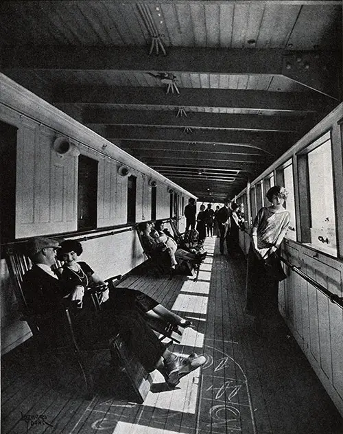 Passengers Relaxing on Deck.