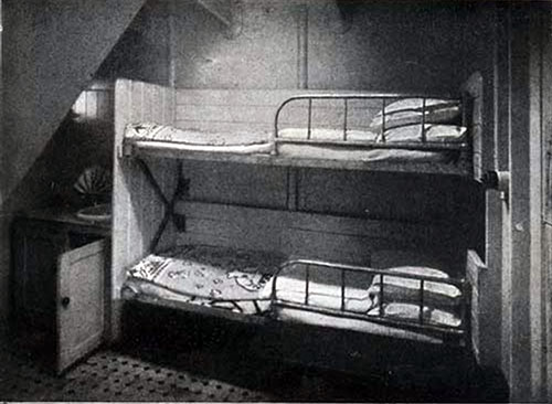 Third Class Bedroom with Two Berths on the SS New England.