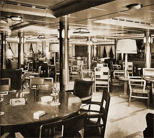 Tourist Class Smoking Room on the SS Bremen.