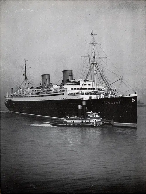 The SS Columbus of the North German Lloyd.