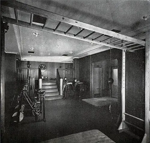 Tourist Class Gymnasium on the SS Columbus.