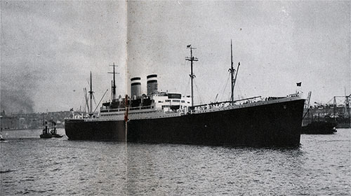 The SS Hamburg of the Hamburg America Line.