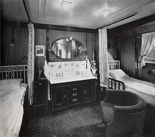 Tourist Class Two-Bed Stateroom on the SS Hansa.