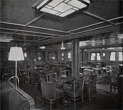 Tourist Class Smoking Room on the SS New York.