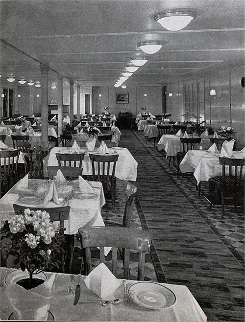 Tourist Class Dining Room on the MS St. Louis.