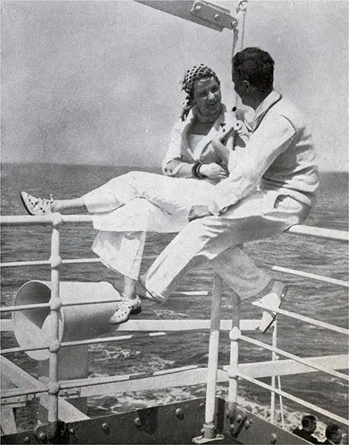 Young Couple Enjoying Their Days Afloat on the MS New York.