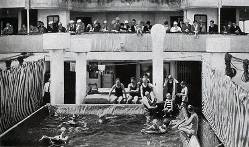 Tourist Class swimming Pool on the MS St. Louis.