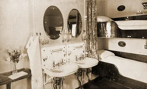 Tourist Class Two-Berth Stateroom on the SS Berlin.