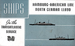 Front Cover of 1937 Brochure from the Hamburg-American and North German Lloyd on their Transatlantic Ships.