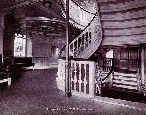 Companionway on the SS Deutschland.