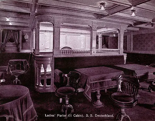Second Cabin Ladies' Parlor on the SS Deutschland.