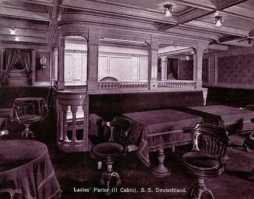 Ladies' Parlor, Second Cabin - SS Deutschland