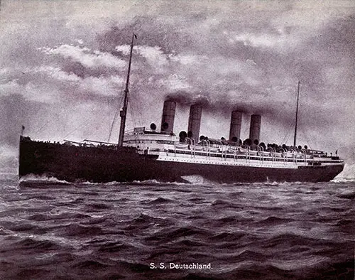 The “Deutschland,” the Hapag’s only express steamer, paid for with the proceeds of the sale to Spain of obsolete Hapag liners
