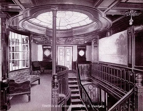 Vestibule and Companionway - SS Hamburg.