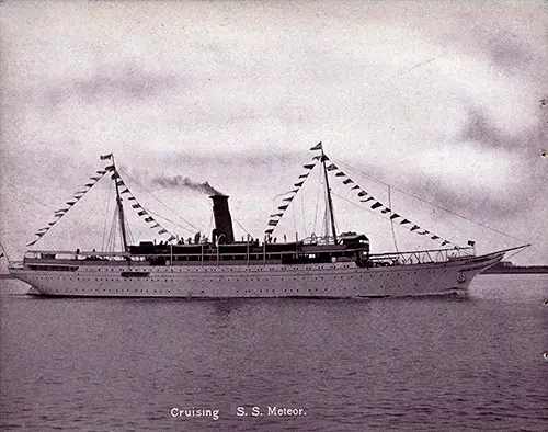 The S.S Meteor - Cruising in the Atlantic.