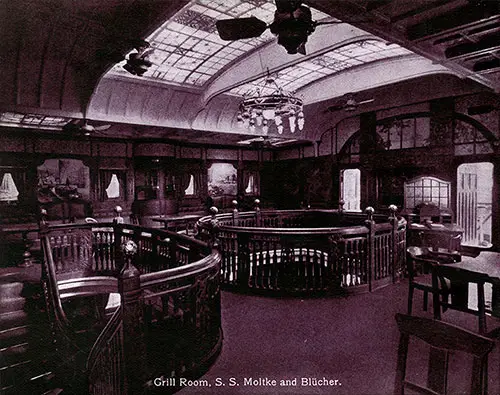 Grill Room - SS Moltke and SS Blücher (Bluecher).