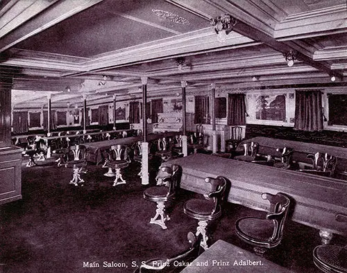 Main Saloon - SS Prinz Oskar and Prinz Adelbert