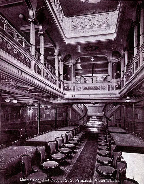 Main Saloon and Cupola on the SS Prinzessin Victoria Luise.