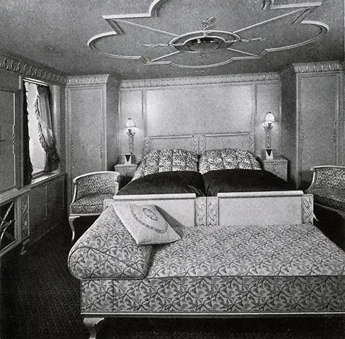 Bedroom of a First Class Suite
