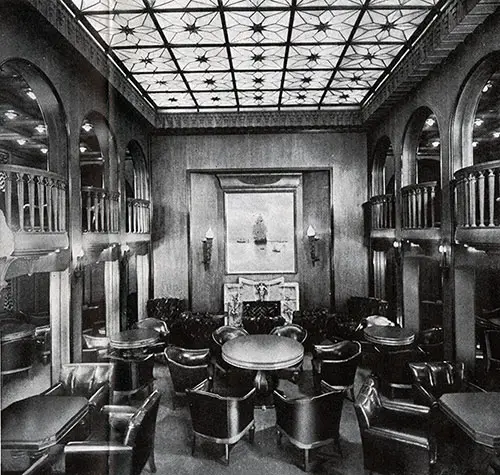 Smoking Room with View of Balcony.