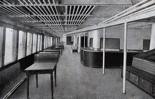 SS "Königin Luise" Promenade Deck.