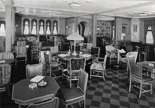 Cabin Class Smoking Room on the St. Louis.