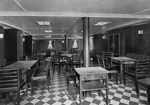 The Panelled Third-Class Smoking Room on the MS St. Louis.
