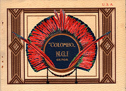 Front Cover, 1925 Brochure From NGI Italian Line Covering the SS Colombo, a Cabin-Class Ship.