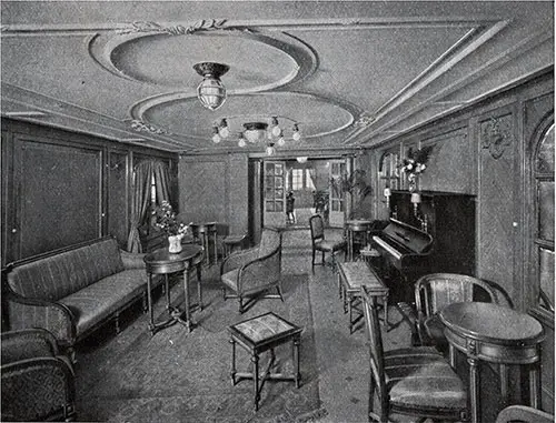 Cabin Class Music Room on the NGI SS Colombo.