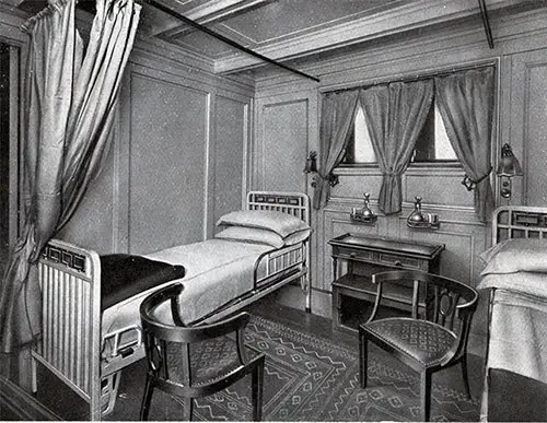 Another Configuration of a Cabin-Class Double Bedroom.
