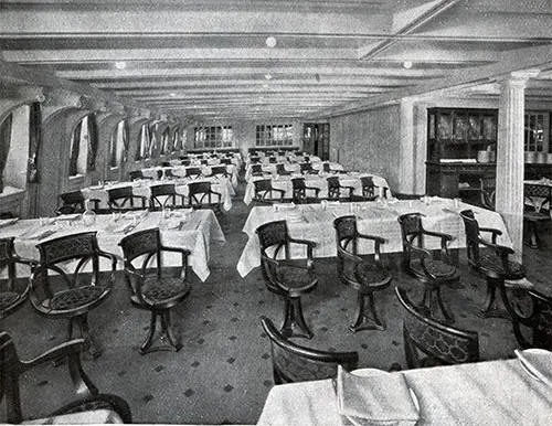 The Other Cabin-Class Dining Room on the SS Colombo.