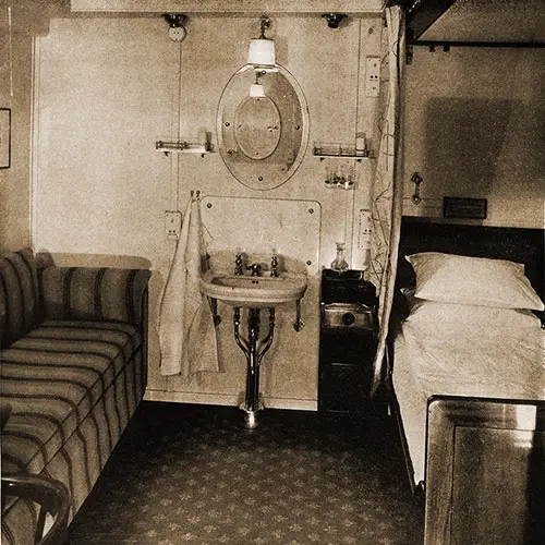 Second Class Stateroom on the SS Bremen.