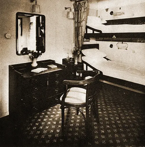 Second Class Two-Berth Stateroom on the SS Bremen.