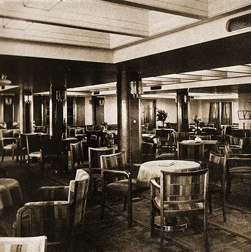 Tourist Third Cabin Ladies' Lounge on the SS Bremen.
