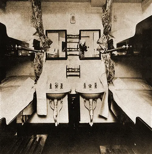 Third Class Four-Berth Stateroom on the SS Bremen.