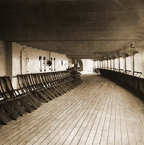 A Section of the Tourist Third Cabin Deck on the SS Bremen.