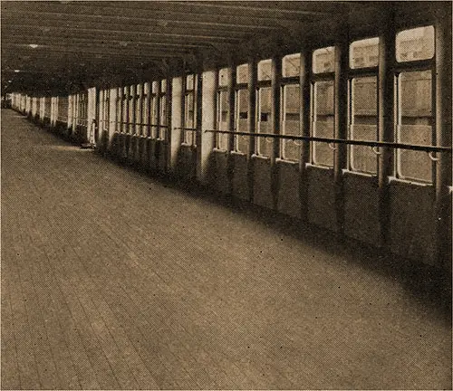 First Class Enclosed Promenade Deck.
