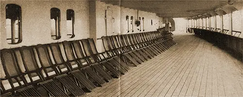 Tourist Third Cabin Enclosed Promenade Deck.